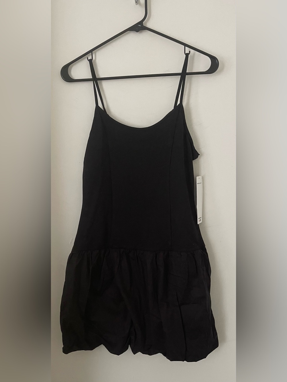 Steven Madden Madden Girl Black Spaghetti Strap Dress